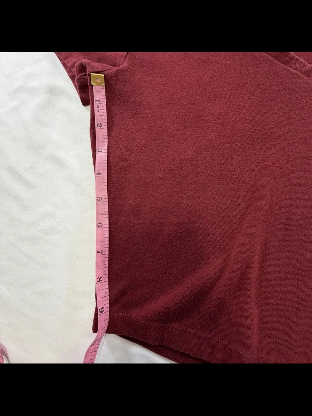 V-Neck Short Sleeve Top in Burgundy - Women